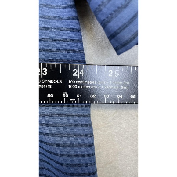Walter Hagen Polo Shirt Mens 2XL Blue Striped Essentials‎ Golf Short Sleeve Knit - Picture 4 of 7